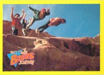 1991 Merlin Bill & Ted's Totally Excellent Collector Cards #86 Evil Bill & Ted push Bill & Ted over the cliff Front
