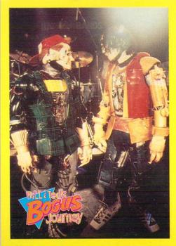 1991 Merlin Bill & Ted's Totally Excellent Collector Cards #115 The Good Robots quickly dispose of Evil Bill & Ted Front