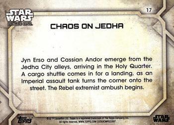 2017 Topps Star Wars Rogue One Series 2 - Green #17 Chaos on Jedha Back
