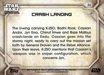 2017 Topps Star Wars Rogue One Series 2 - Green #30 Crash Landing Back
