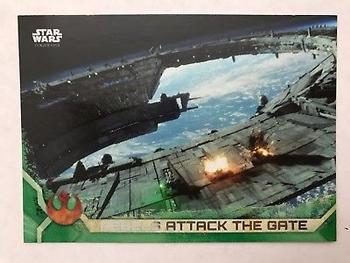 2017 Topps Star Wars Rogue One Series 2 - Green #66 Rebels Attack the Gate Front