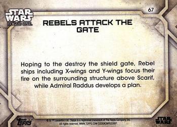 2017 Topps Star Wars Rogue One Series 2 - Green #67 Rebels Attack the Gate Back