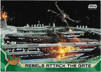 2017 Topps Star Wars Rogue One Series 2 - Green #67 Rebels Attack the Gate Front