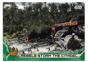 2017 Topps Star Wars Rogue One Series 2 - Green #75 Rebels Storm the Citadel Front