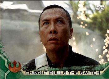 2017 Topps Star Wars Rogue One Series 2 - Green #86 Chirrut Pulls the Switch Front