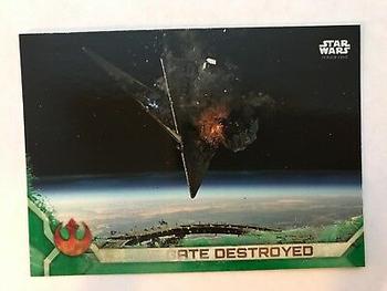2017 Topps Star Wars Rogue One Series 2 - Green #95 The Gate Destroyed Front