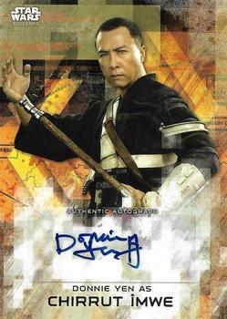 2017 Topps Star Wars Rogue One Series 2 - Autographs #A-DY Donnie Yen Front