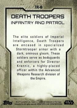 2017 Topps Star Wars Rogue One Series 2 - Troopers #TR-6 Death Trooper Back