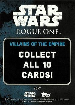 2017 Topps Star Wars Rogue One Series 2 - Villains of the Galactic Empire #VG-7 Stormtrooper Back