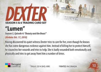 2015 Breygent Dexter Seasons 5 and 6 #10 Lumen Back