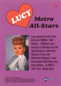 1995 KRC International Lucy: Moments & Memories #3 Metro All-Stars Back