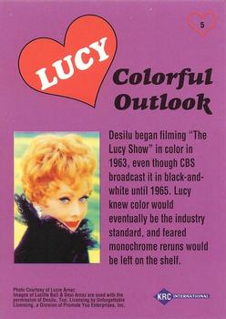 1995 KRC International Lucy: Moments & Memories #5 Colorful Outlook Back