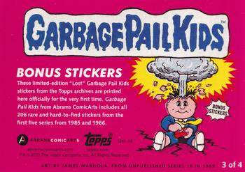 2012 Topps Garbage Pail Kids Abrams Book Bonus #3 Busy Bea Back