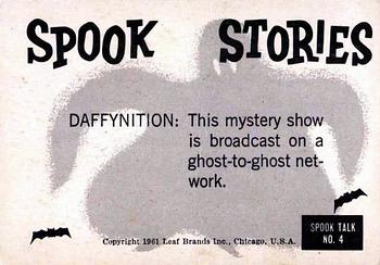 1961 Leaf Spook Stories #4 What are you? Chicken or something? Back