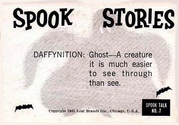 1961 Leaf Spook Stories #7 Whaddaya mean - Pruneface? Back