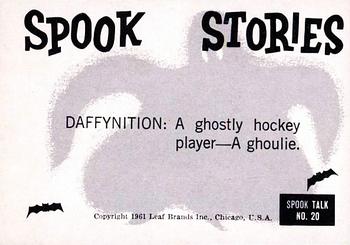 1961 Leaf Spook Stories #20 Take it easy - I told you I'd give you the shirt o Back