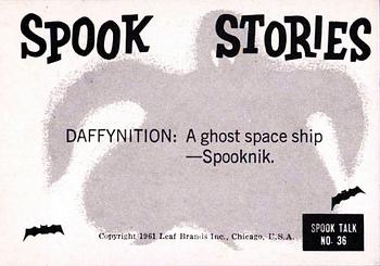 1961 Leaf Spook Stories #36 Anybody lose a second grade teacher? Back