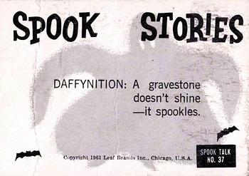 1961 Leaf Spook Stories #37 No, Sonny - I don't want the Ladies Home Journal! Back