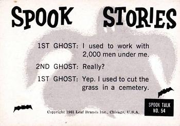 1961 Leaf Spook Stories #54 Darling did you use my razor to shave your legs ag Back