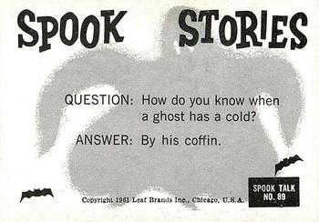 1961 Leaf Spook Stories #89 Eeek! That ice cube was cold! Back