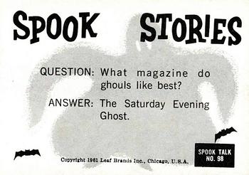 1961 Leaf Spook Stories #98 Come out and play, Red Riding Hood Back