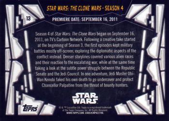 2017 Topps Star Wars 40th Anniversary - Green #13 Star Wars: The Clone Wars - Season 4 Back