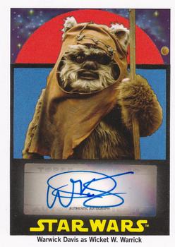 2017 Topps Star Wars 1978 Sugar Free Wrappers - Autographs #NNO Warwick Davis / Wicket Front
