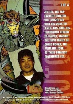 1996 Ultra Marvel Onslaught - Autographs #1 Mr. Fantastic Back
