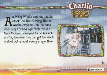 2005 ArtBox Charlie and the Chocolate Factory - 2-Disc Deluxe Edition DVD Cards #4 Squirrels! Back