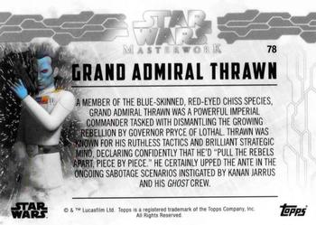 2017 Topps Star Wars Masterwork #78 Grand Admiral Thrawn Back