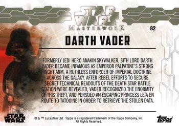 2017 Topps Star Wars Masterwork #82 Darth Vader Back
