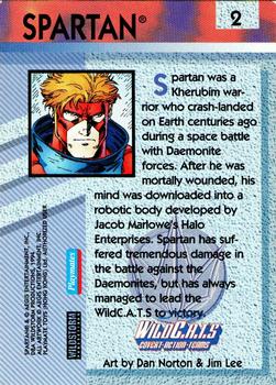 1995 WildC.A.T.s Action Figure Cards #2 Spartan Back