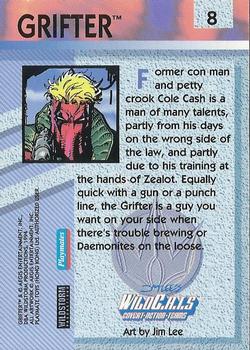 1995 WildC.A.T.s Action Figure Cards #8 Grifter Back
