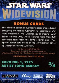 2017 Abrams Star Wars Widevision Bonus Cards #3 Card #1 Back