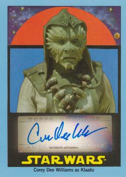 2017 Topps Star Wars 1978 Sugar Free Wrappers - Autographs Blue #NNO Corey Dee Williams / Klaatu Front