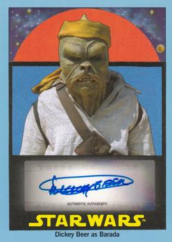 2017 Topps Star Wars 1978 Sugar Free Wrappers - Autographs Blue #NNO Dickey Beer / Barada Front