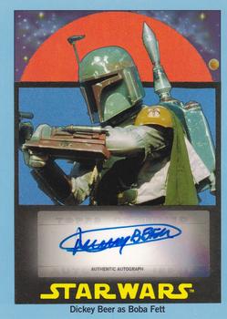 2017 Topps Star Wars 1978 Sugar Free Wrappers - Autographs Blue #NNO Dickey Beer / Boba Fett Front
