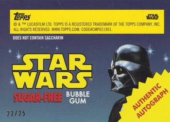 2017 Topps Star Wars 1978 Sugar Free Wrappers - Autographs Blue #NNO Garrick Hagon / Biggs Darklighter Back