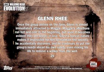 2017 Topps The Walking Dead: Evolution #29 Glenn Rhee Back
