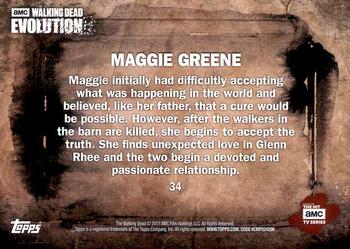 2017 Topps The Walking Dead: Evolution #34 Maggie Greene Back