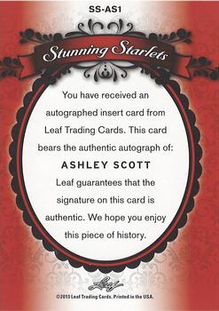 2013 Leaf Pop Century - Stunning Starlets #SS-AS1 Ashley Scott Back