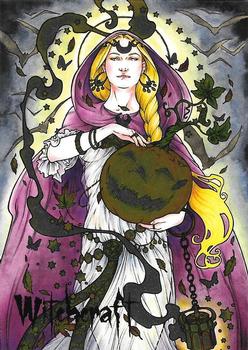 2016 Perna Studios Hallowe'en Witchcraft - Spot Foil Chase Cards #SF3 Samantha Johnson Front