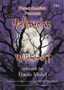2016 Perna Studios Hallowe'en Witchcraft - Spot Foil Chase Cards #SF4 Hanie Mohd Back