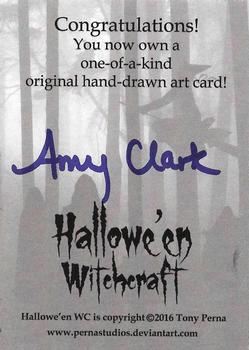 2016 Perna Studios Hallowe'en Witchcraft - Artist Sketch Cards #NNO Amy Clark Back