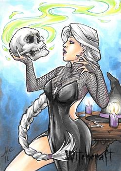 2016 Perna Studios Hallowe'en Witchcraft - Artist Sketch Cards #NNO Amy Clark Front