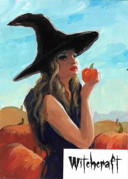 2016 Perna Studios Hallowe'en Witchcraft - Artist Sketch Cards #NNO Ingrid Hardy Front