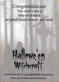 2016 Perna Studios Hallowe'en Witchcraft - Artist Sketch Cards #NNO Loren Bobbitt Back