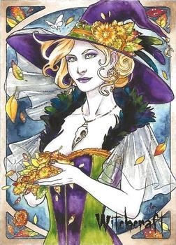 2016 Perna Studios Hallowe'en Witchcraft - Artist Sketch Cards #NNO Samantha Johnson Front