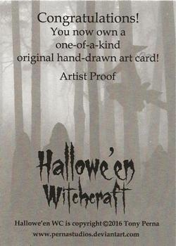 2016 Perna Studios Hallowe'en Witchcraft - Artist Proof Sketch Cards #NNO Loren Bobbitt Back