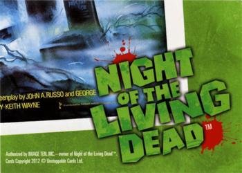 2012 Unstoppable Night of the Living Dead #9 Protection Back